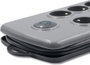 Qoltec Regleta de protección de 8 tomas, 2,5 m, gris