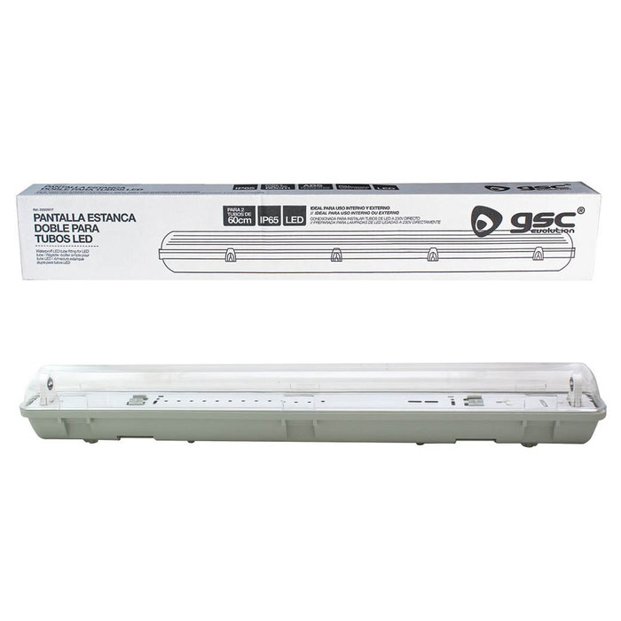 GSC Evolution Pantalla estanca para tubo LED T8 60cm