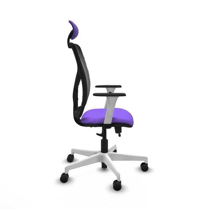 PIQUERAS Y CRESPO Silla de oficina Motilla con mecanismo Sincro/Traslack, Lila y Negro