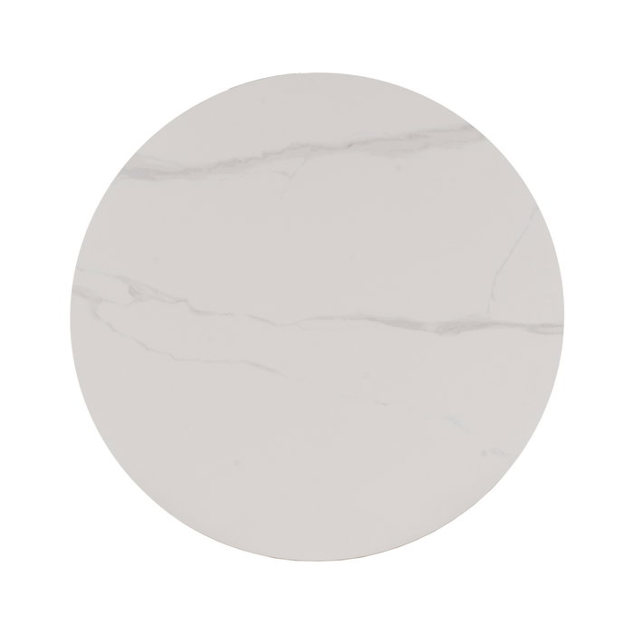 Mesa Centro Blanco-Natural 80 X 80 X 35 cm