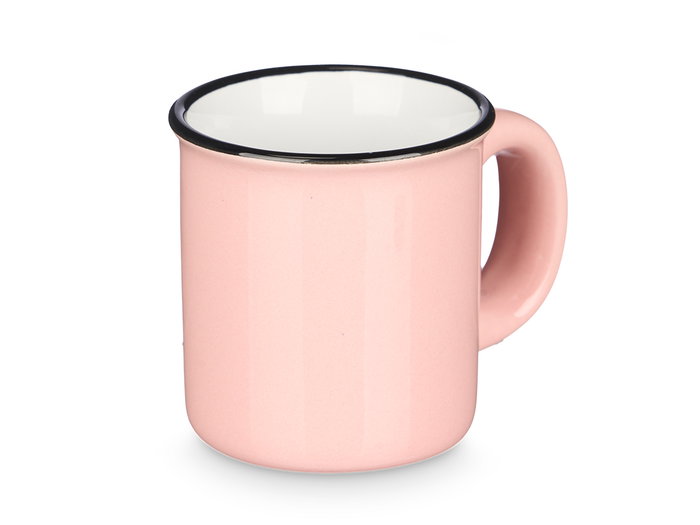 Vessia Set de 6 Tazas de Café de Porcelana, Color Rosa, 100 ml - Dimensiones del Set: 28.8 x 7 x 12.8 cm (Set de 12)