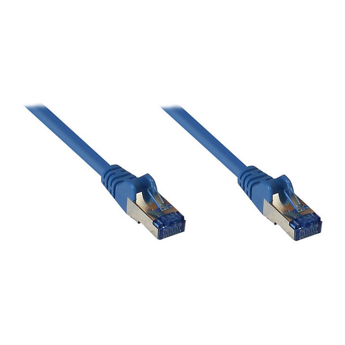 GoodConnections Cable de parcheo Cat. 6A S/FTP de 15m azul con protección de pestaña GoodConnections Cable de parcheo Cat. 6A S/FTP de 15m azul con protección de pestaña