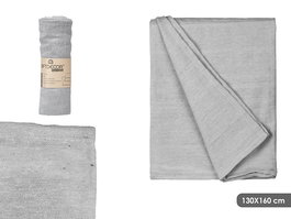 Giftdecor Multiusos Ever Rayas Gris 130x160 cm - Tela de Algodón y Poliéster (Set de 12)