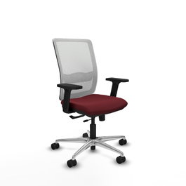 PIQUERAS Y CRESPO Silla de oficina Haches Granate y Blanco