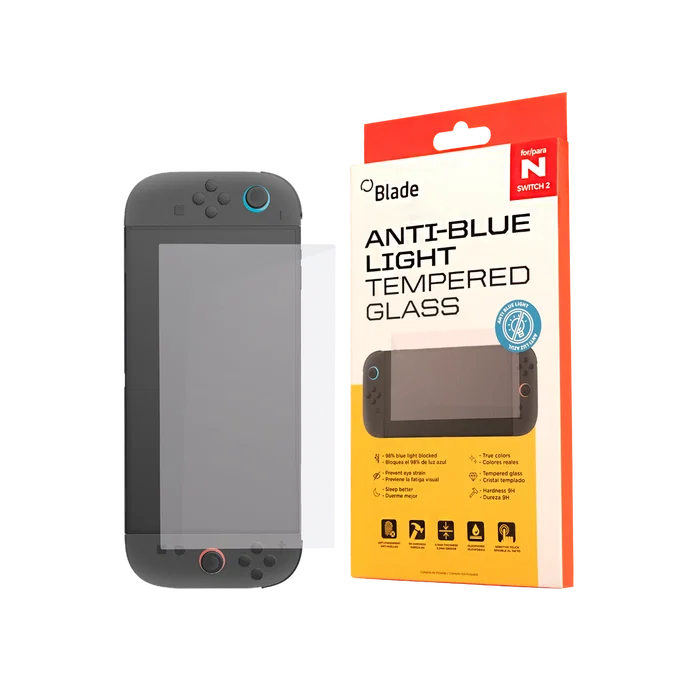 Woxter Protector de pantalla de cristal templado con filtro de luz azul para Nintendo Switch 2 Woxter Protector de pantalla de cristal templado con filtro de luz azul para Nintendo Switch 2
