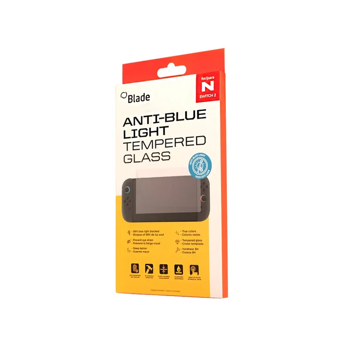 Woxter Blade Gaming BL1003 Protector de Pantalla Vidrio Templado Filtro Luz Azul 9H para Nintendo Switch 2 con Kit de Limpieza