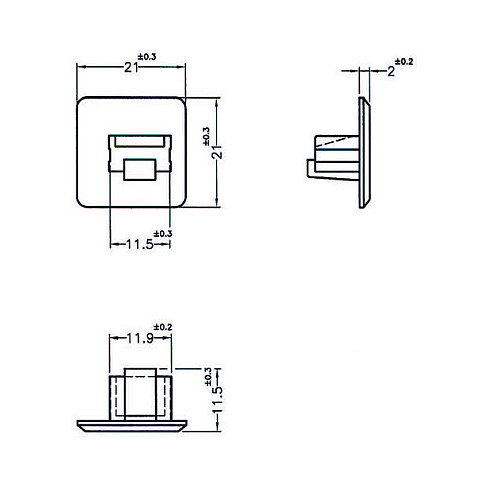 DeLOCK 64019 Cubierta antipolvo para toma RJ45 sin asa, Blanco, 10 unidades