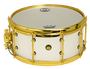 Caja Jinbao 14" X 6" Pop Madera Blanco Lacado/Dorado