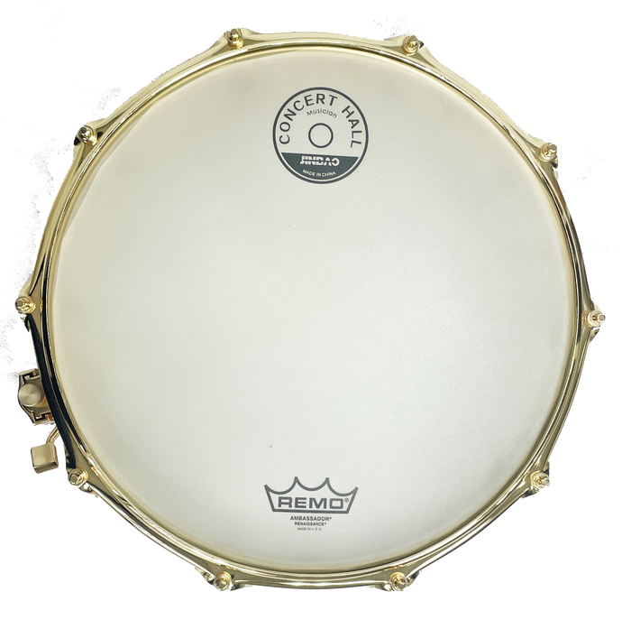 Caja Jinbao 14" X 6" Pop Madera Blanco Lacado/Dorado