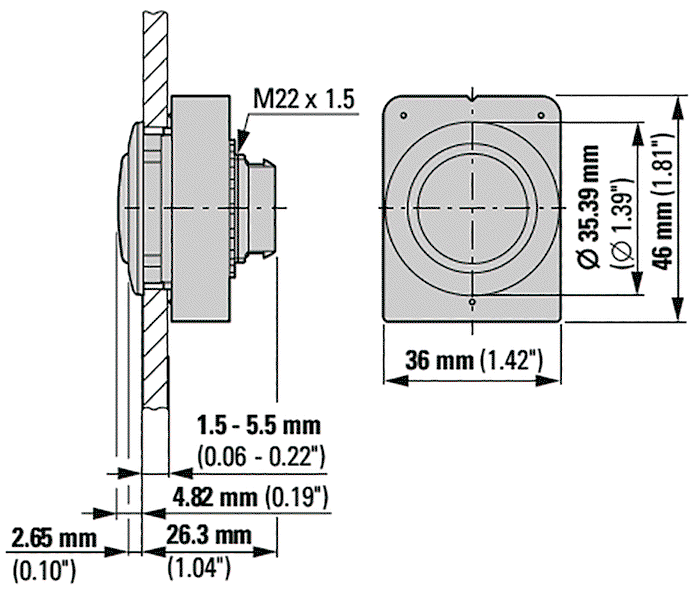 EATON ELECTRIC Lámpara de control RMQ-Titan M22-LED Blanco