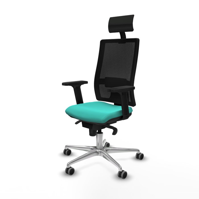PIQUERAS Y CRESPO Silla de oficina Horna con mecanismo Sincro, Turquesa y Negro PIQUERAS Y CRESPO Silla de oficina Horna con mecanismo Sincro, Turquesa y Negro