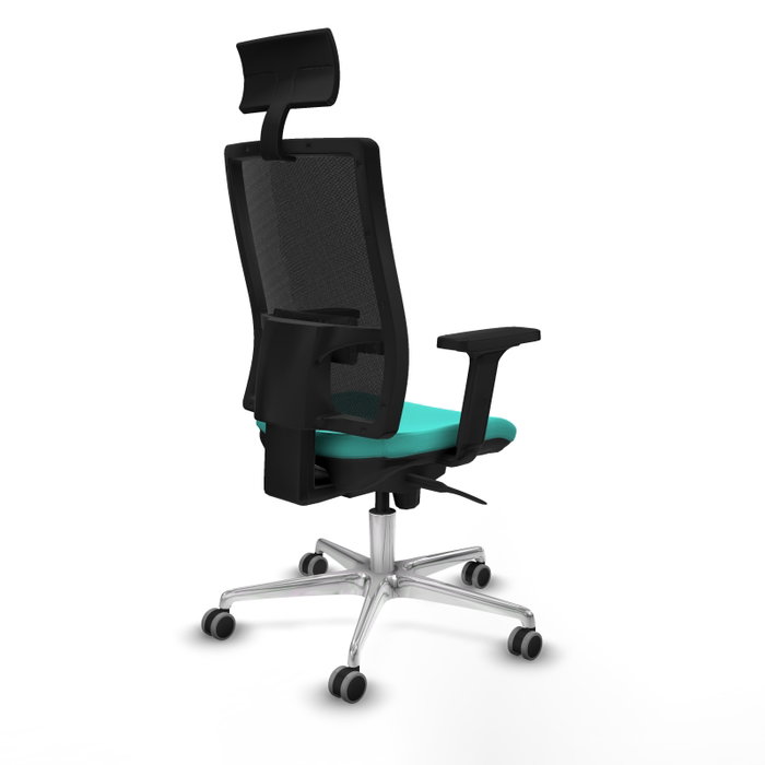 PIQUERAS Y CRESPO Silla de oficina Horna con mecanismo Sincro, Turquesa y Negro PIQUERAS Y CRESPO Silla de oficina Horna con mecanismo Sincro, Turquesa y Negro