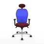 PIQUERAS Y CRESPO Silla de oficina Jorquera Granate y Azul