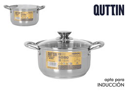 Inde Cacerola 20 cm Acero Inoxidable con Tapa 4 L "New Neron" (4 Unidades)