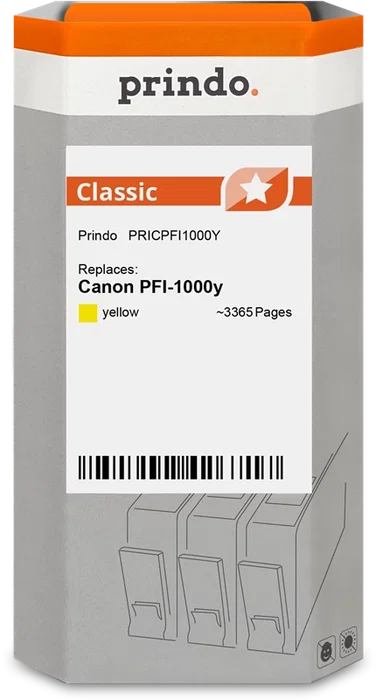Prindo Cartucho de tinta amarillo PRICPFI1000Y Classic Prindo Cartucho de tinta amarillo PRICPFI1000Y Classic