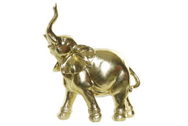 DKD Home Decor Figura de Elefante Dorado en Resina