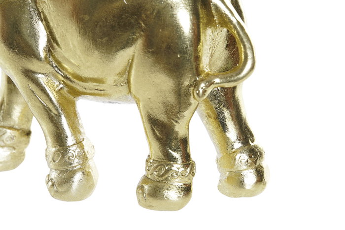 DKD Home Decor Figura de Elefante Dorado en Resina