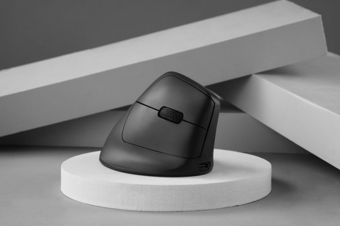 Keychron M5-A29 Ratón Vertical Inalámbrico Negro