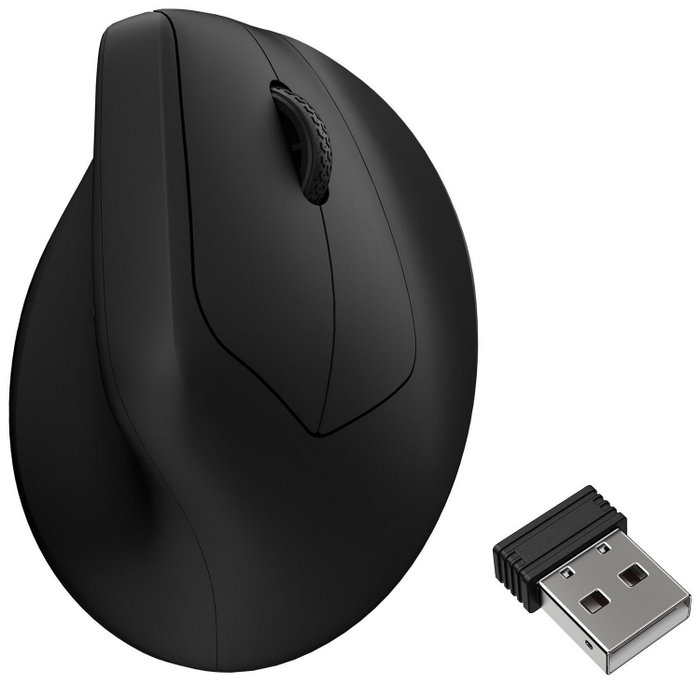 Keychron M5-A29 Ratón Vertical Inalámbrico Negro