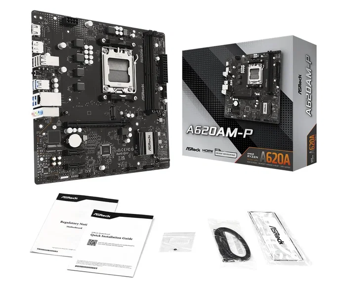 ASRock A620AM-P Micro ATX AMD A620A DDR5 ASRock A620AM-P Micro ATX AMD A620A DDR5