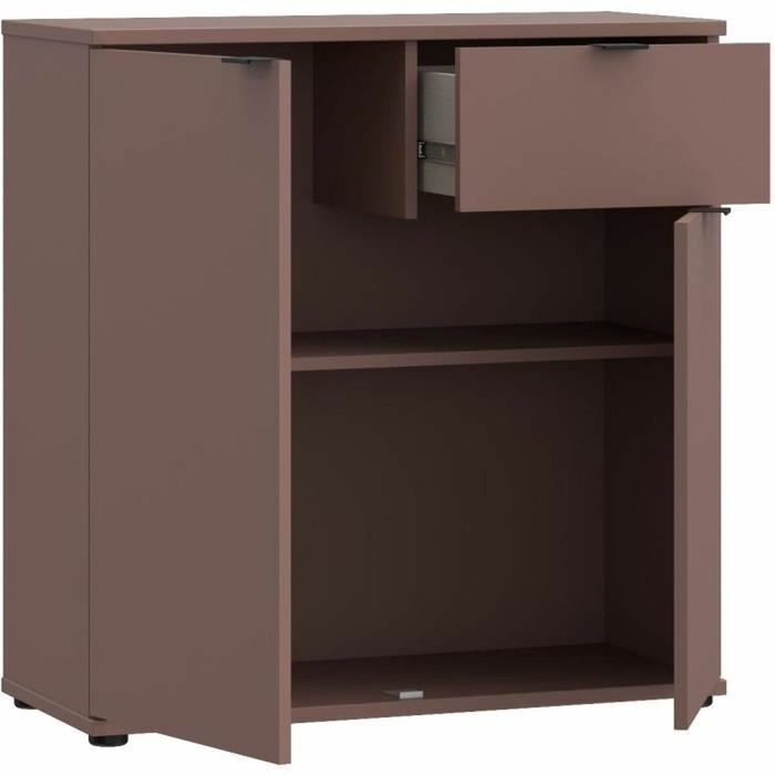 GANYMEDE Cómoda con 2 puertas y 1 cajón, Terracota GANYMEDE Cómoda con 2 puertas y 1 cajón, Terracota