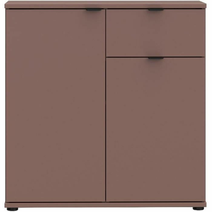 GANYMEDE Cómoda con 2 puertas y 1 cajón, Terracota GANYMEDE Cómoda con 2 puertas y 1 cajón, Terracota
