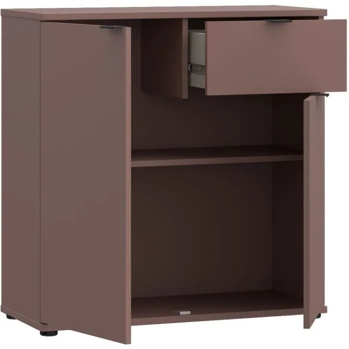 GANYMEDE Cómoda GNM K222LU72, 2 puertas, 1 cajón, Terracota, 80,1 x 34,1 x 82,3 cm GANYMEDE Cómoda GNM K222LU72, 2 puertas, 1 cajón, Terracota, 80,1 x 34,1 x 82,3 cm