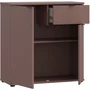 GANYMEDE Cómoda GNM K222LU72, 2 puertas, 1 cajón, Terracota, 80,1 x 34,1 x 82,3 cm