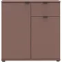 GANYMEDE Cómoda GNM K222LU72, 2 puertas, 1 cajón, Terracota, 80,1 x 34,1 x 82,3 cm