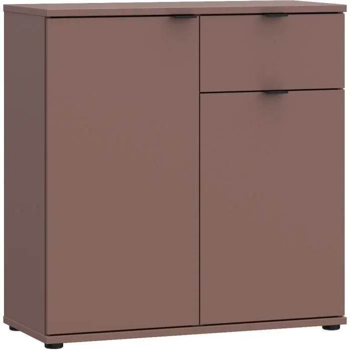 GANYMEDE Cómoda GNM K222LU72, 2 puertas, 1 cajón, Terracota, 80,1 x 34,1 x 82,3 cm GANYMEDE Cómoda GNM K222LU72, 2 puertas, 1 cajón, Terracota, 80,1 x 34,1 x 82,3 cm