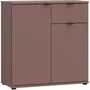 GANYMEDE Cómoda GNM K222LU72, 2 puertas, 1 cajón, Terracota, 80,1 x 34,1 x 82,3 cm