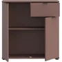 GANYMEDE Cómoda GNM K222LU72, 2 puertas, 1 cajón, Terracota, 80,1 x 34,1 x 82,3 cm