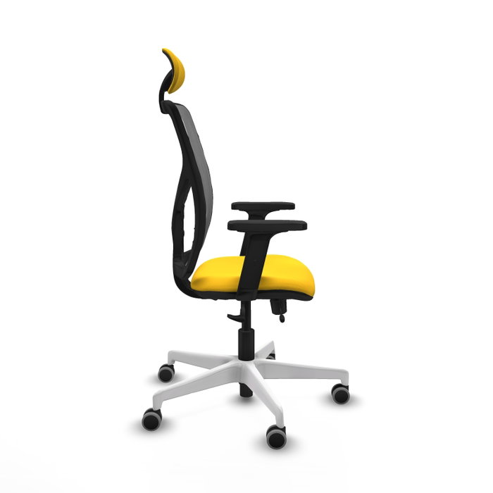 PIQUERAS Y CRESPO Silla de oficina Motilla con mecanismo Sincro/Traslack Amarillo y Gris PIQUERAS Y CRESPO Silla de oficina Motilla con mecanismo Sincro/Traslack Amarillo y Gris