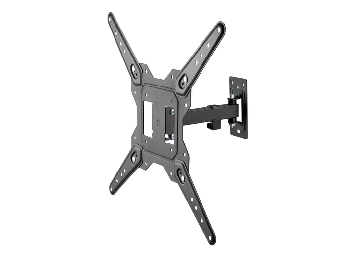 Equip Soporte de Pared para TV 23"-55" (139.7 cm) Acero Inoxidable Movimiento Completo (Giro e Inclinación), Hasta 30 Kg, VESA 400x400, Negro - Modelo 650412