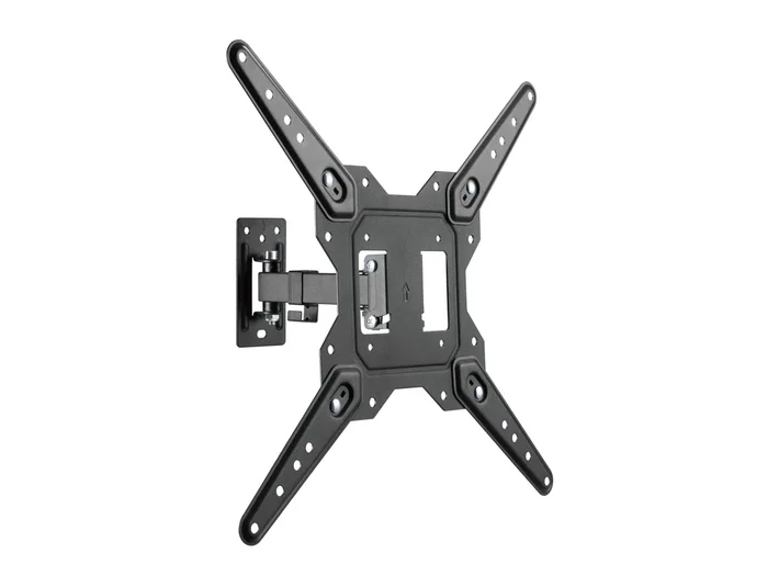 Equip Soporte de Pared para TV 23"-55" (139.7 cm) Acero Inoxidable Movimiento Completo (Giro e Inclinación), Hasta 30 Kg, VESA 400x400, Negro - Modelo 650412