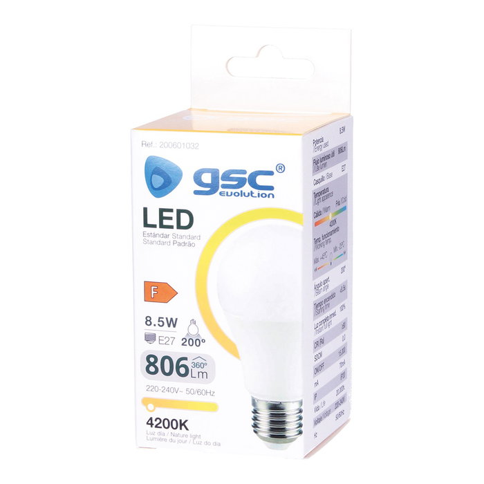GSC Evolution Bombilla LED estándar A60 8,5W E27 4200K