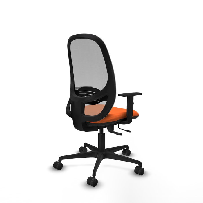 PIQUERAS Y CRESPO Silla de oficina Cilanco con mecanismo Sincro/Traslack Naranja y Gris
