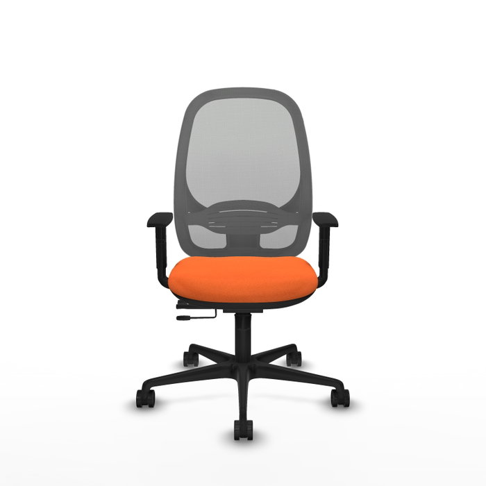 PIQUERAS Y CRESPO Silla de oficina Cilanco con mecanismo Sincro/Traslack Naranja y Gris