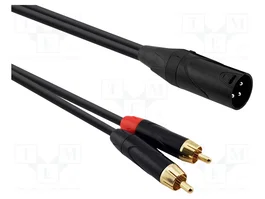 REDS MUSIC Cable RCA x2 a XLR macho 3pin 1,5m