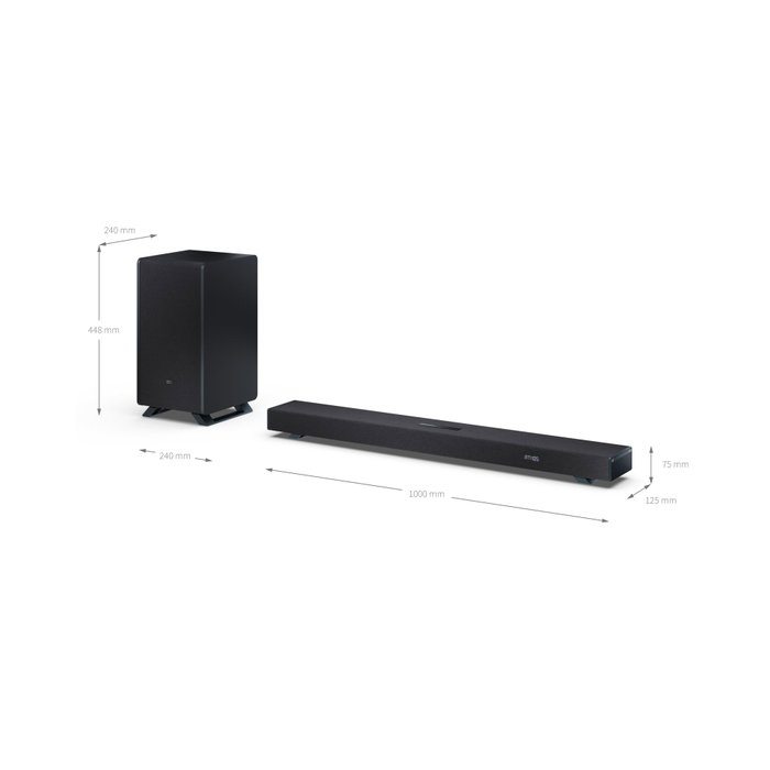 Sharp HT-SBW53121 Barra de sonido con subwoofer inalámbrico negro Sharp HT-SBW53121 Barra de sonido con subwoofer inalámbrico negro