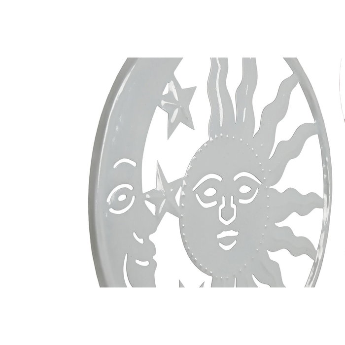 DKD Home Decor Decoración Colgante de Hierro Sol y Luna, Surtido de 4 Piezas