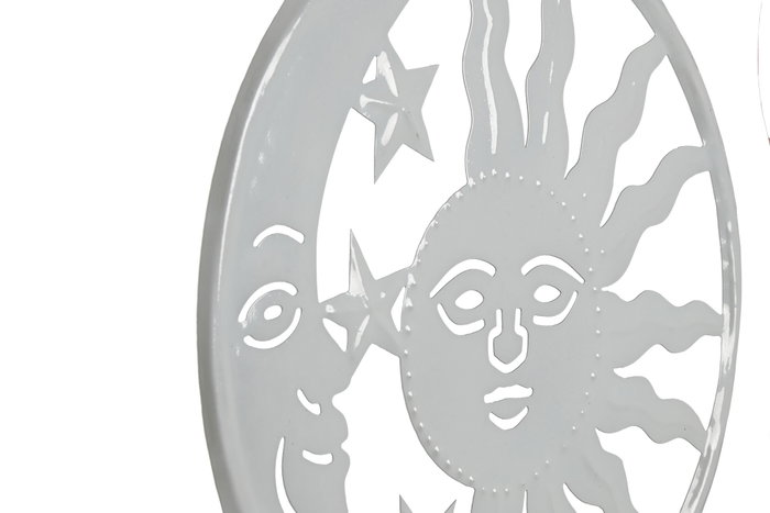 DKD Home Decor Decoración Colgante de Hierro Sol y Luna, Surtido de 4 Piezas