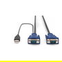Digitus Cable KVM Sat VGA PS2 Mouse PS2 Keyboard USB tipo A Hembra a HD DB15 Hembra 2xMiniDIN6 Hembra 1.8m Negro