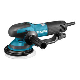 Makita BO6050J Lijadora Orbital Excéntrica de 750W, 150 mm, Negro/Azul