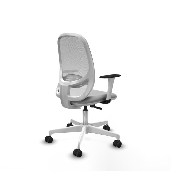 PIQUERAS Y CRESPO Silla de oficina Cilanco con mecanismo Sincro, Gris claro y Blanco