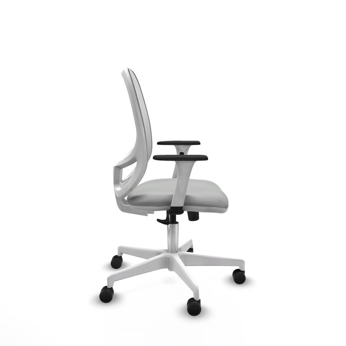 PIQUERAS Y CRESPO Silla de oficina Cilanco con mecanismo Sincro, Gris claro y Blanco