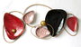DKD Home Decor Decoración de Pared Metal Abstracto Negro, Rojo y Dorado