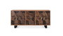 Giner y Colomer Aparador de Madera de Acacia y Metal 175x45x81 cm 4 Puertas 3 Cajones