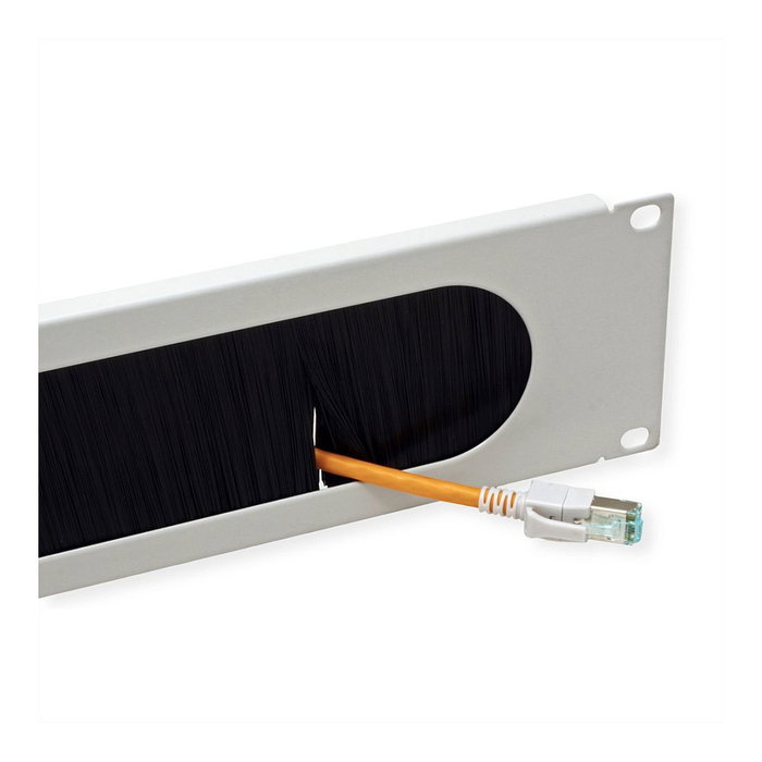 Panel guíacables 26.99.0314 19-Zoll-Kabeldurchfuehrung 2 HE con Brstendichtung, gris claro Panel guíacables 26.99.0314 19-Zoll-Kabeldurchfuehrung 2 HE con Brstendichtung, gris claro