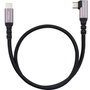 Nano Cable Cable USB-C 3.2 Gen2 acodado 10Gbps 100W 5A 4K@60Hz Negro 1m, Ref. 10.01.4701